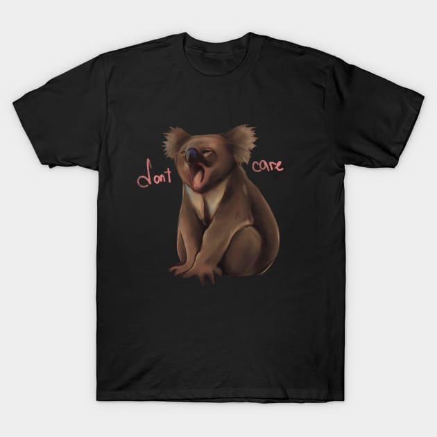 Cute lazy koala bear don t care on blue jeans